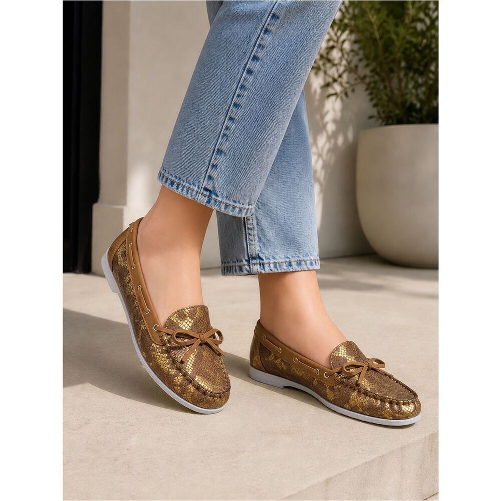 Wanted Woodside Gold Shimmer Slip Ons